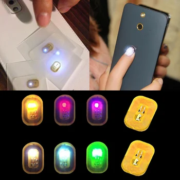 2 ks NFC Čip Nail Art Nálepky Tipy Svetlo Scintillation Odtlačkový Farba Svetla LED Svetlo, Blesk Party Dekor na Nechty, Nálepky na Nechty, Umenie Nástroj