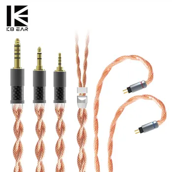 KBEAR Inšpirácie-C 4 Jadro Upgrade 4N monokryštálov Medi Tkané Litz Štruktúra Kábel 560 Pramene 2.5/3.5/4.4 mm Konektor Typy