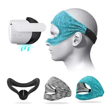 VR Očná Maska Kryt Priedušná Pre Oculus Quest 2 Príslušenstvo Pot Kapela Nastaviteľné Veľkosti Polstrovanie s Virtuálnou Realitou Headsety